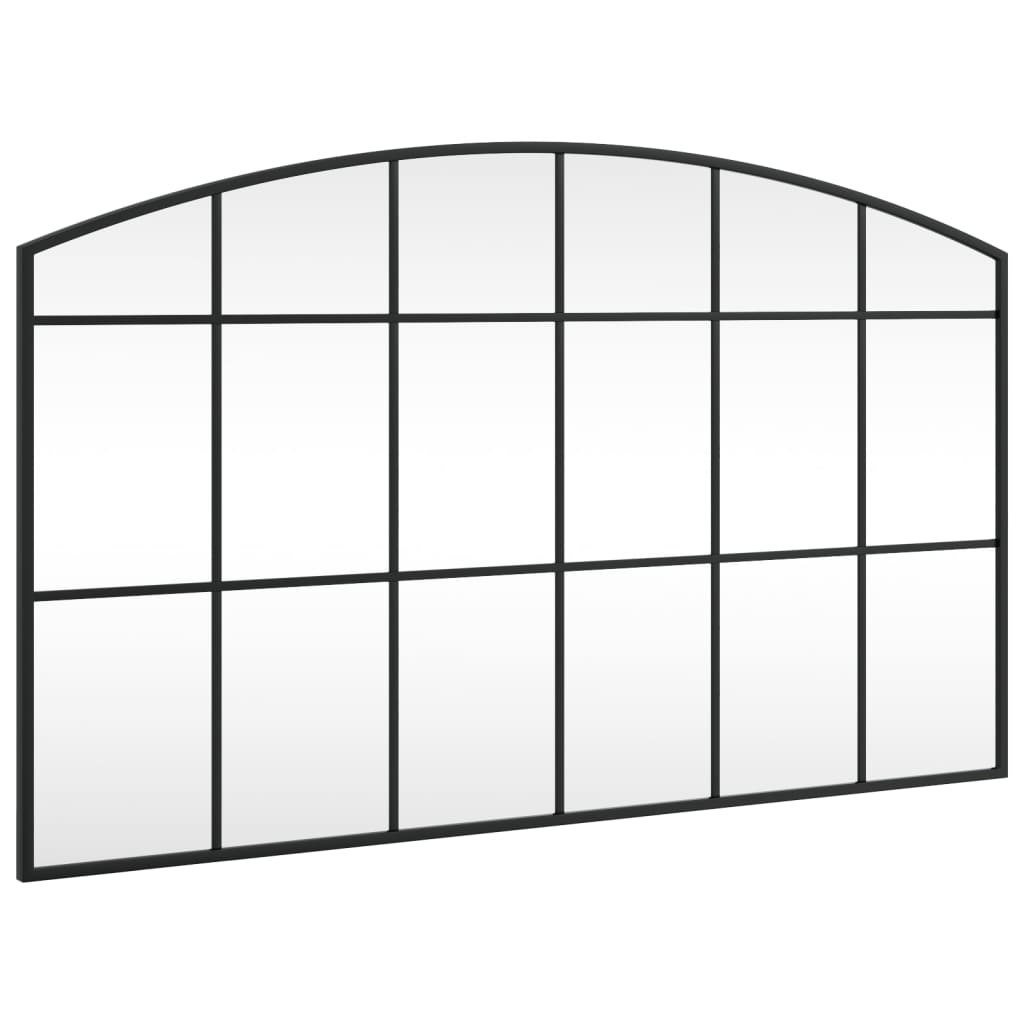 Zdjęcia - Lustro ścienne VidaXL , czarne, 100x60 cm, zakończone łukiem, żelazo Lumarko!