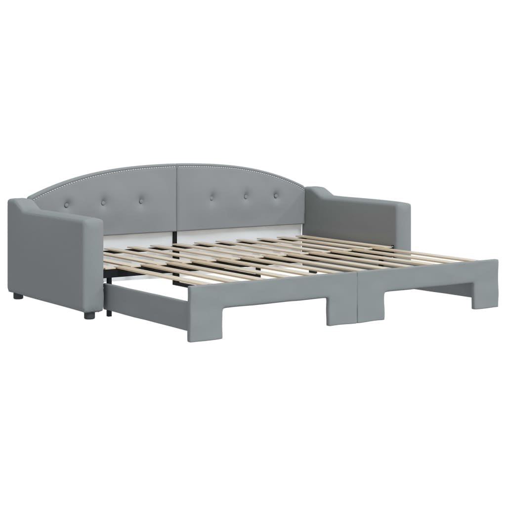 Sofa rozsuwana, jasnoszara, 90x200 cm, tkanina  Lumarko!