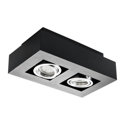 Kanlux Oprawa sufitowa punktowa Stobi DLP 250-B, czarna, 2x50 W (26832)