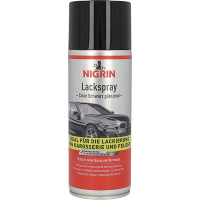 Lakier spray NIGRIN, czarny połysk, 400ml