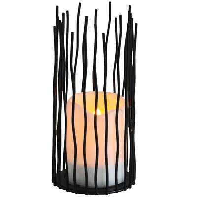 Polux NYBORG XL Led czarna wys. 35cm. IP44 2xAA metal Latarenka bateryjna 313294 313294