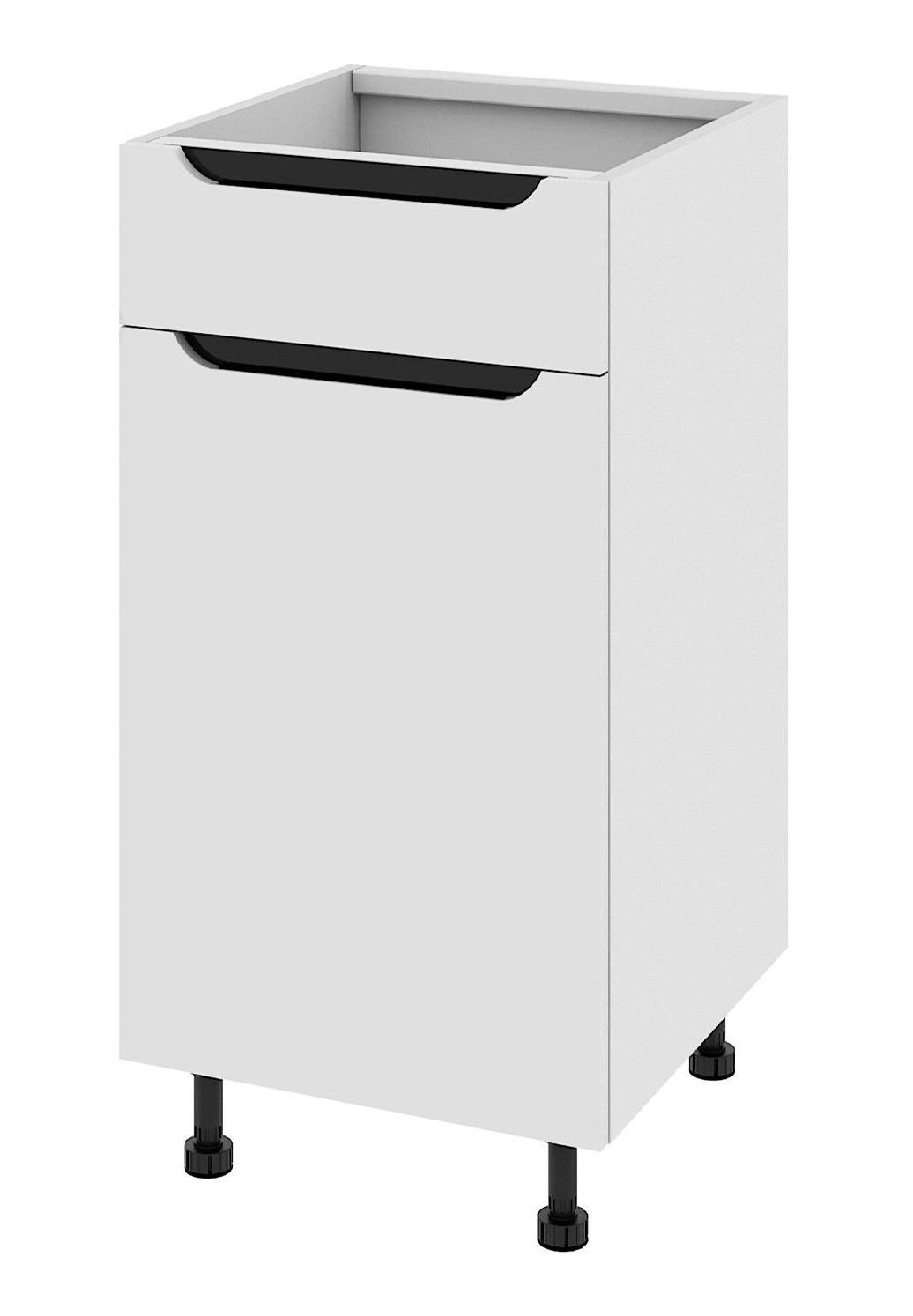 Szafka Dolna Capri Lewa 1 Szuflada 40X82 Cm Mdf Folia Biały Mat Cichy Domyk Modernbox