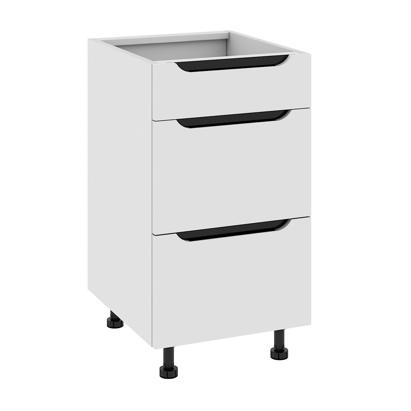 Szafka Dolna Capri 3 Szuflady 45X82 Cm Mdf Folia Biały Mat Blum