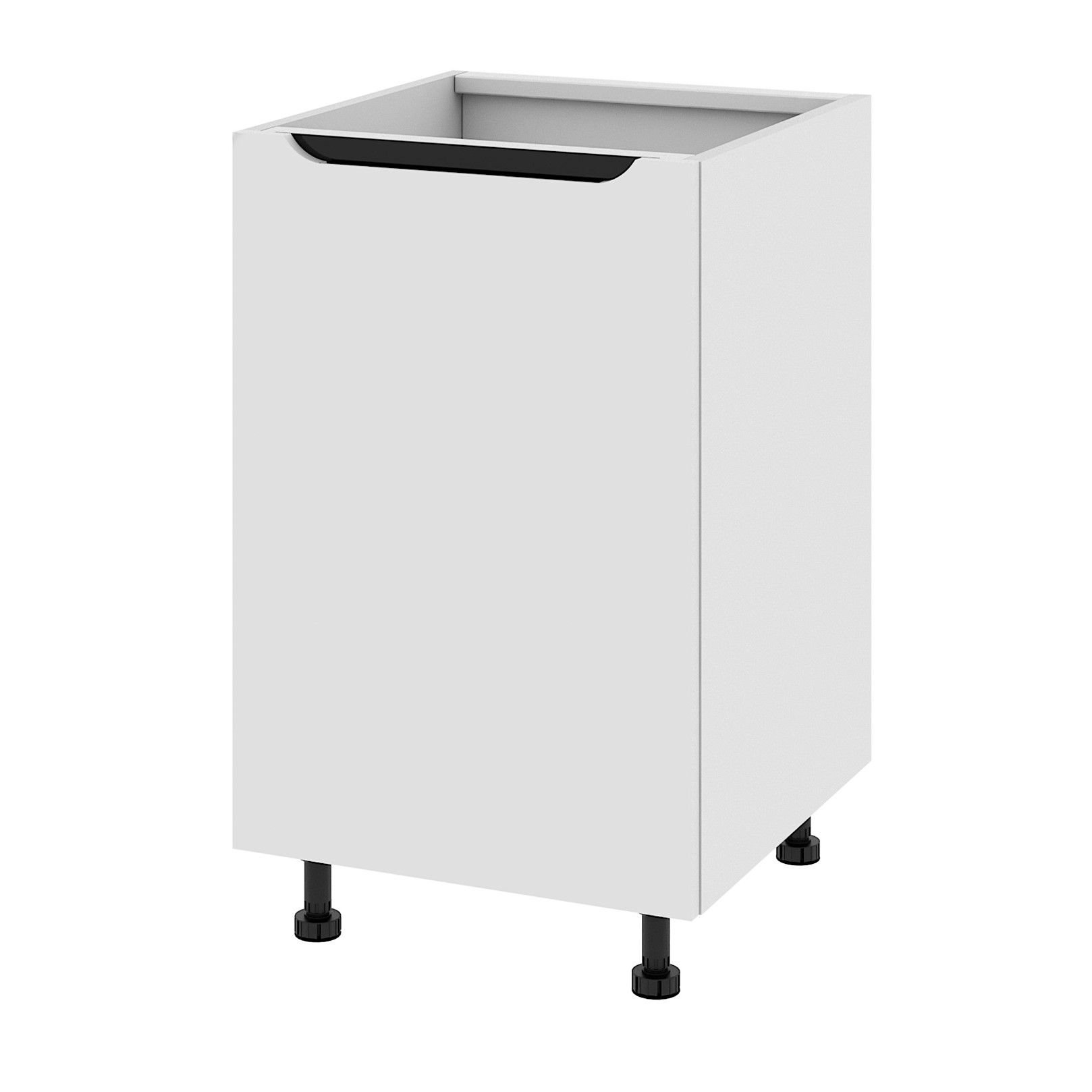 Szafka Dolna Capri Lewa 50X82 Cm Mdf Folia Biały Mat Cichy Domyk Blum