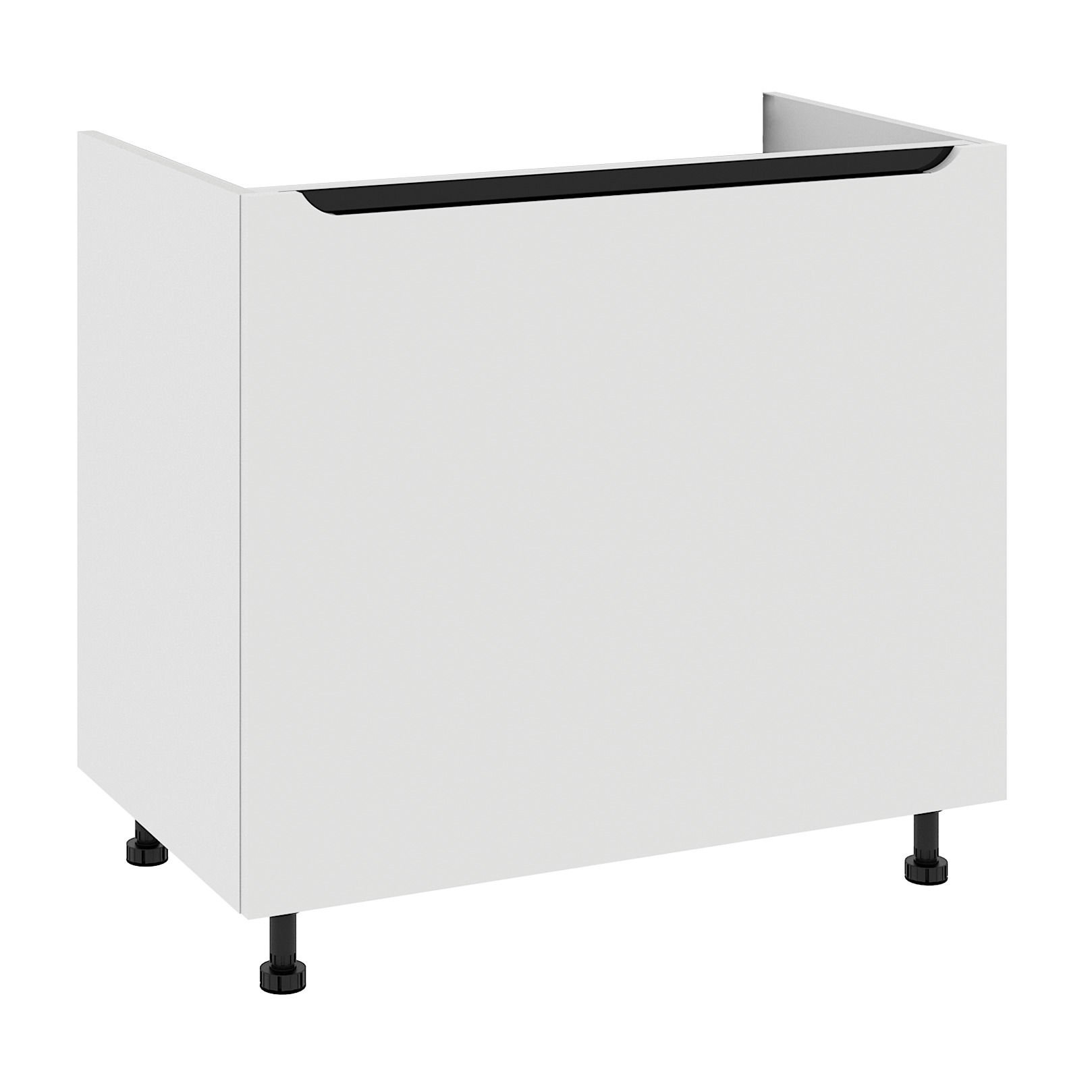 Szafka Dolna Szufladowa Pod Zlew Capri 90X82 Cm Mdf Folia Biały Mat Cichy Domyk Blum