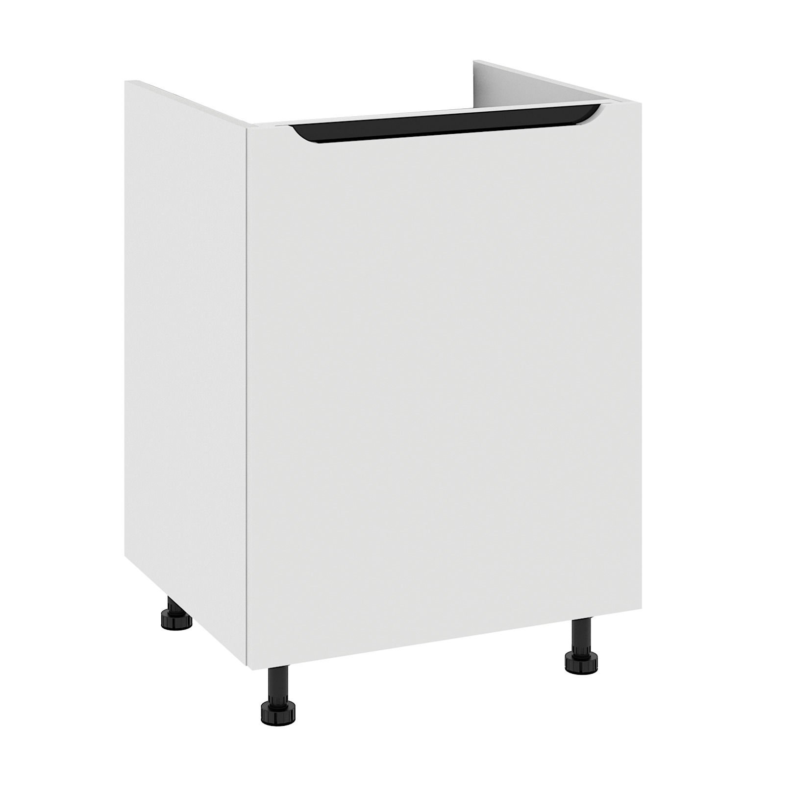 Szafka Dolna Szufladowa Pod Zlew Capri 60X82 Cm Mdf Folia Biały Mat Metabox
