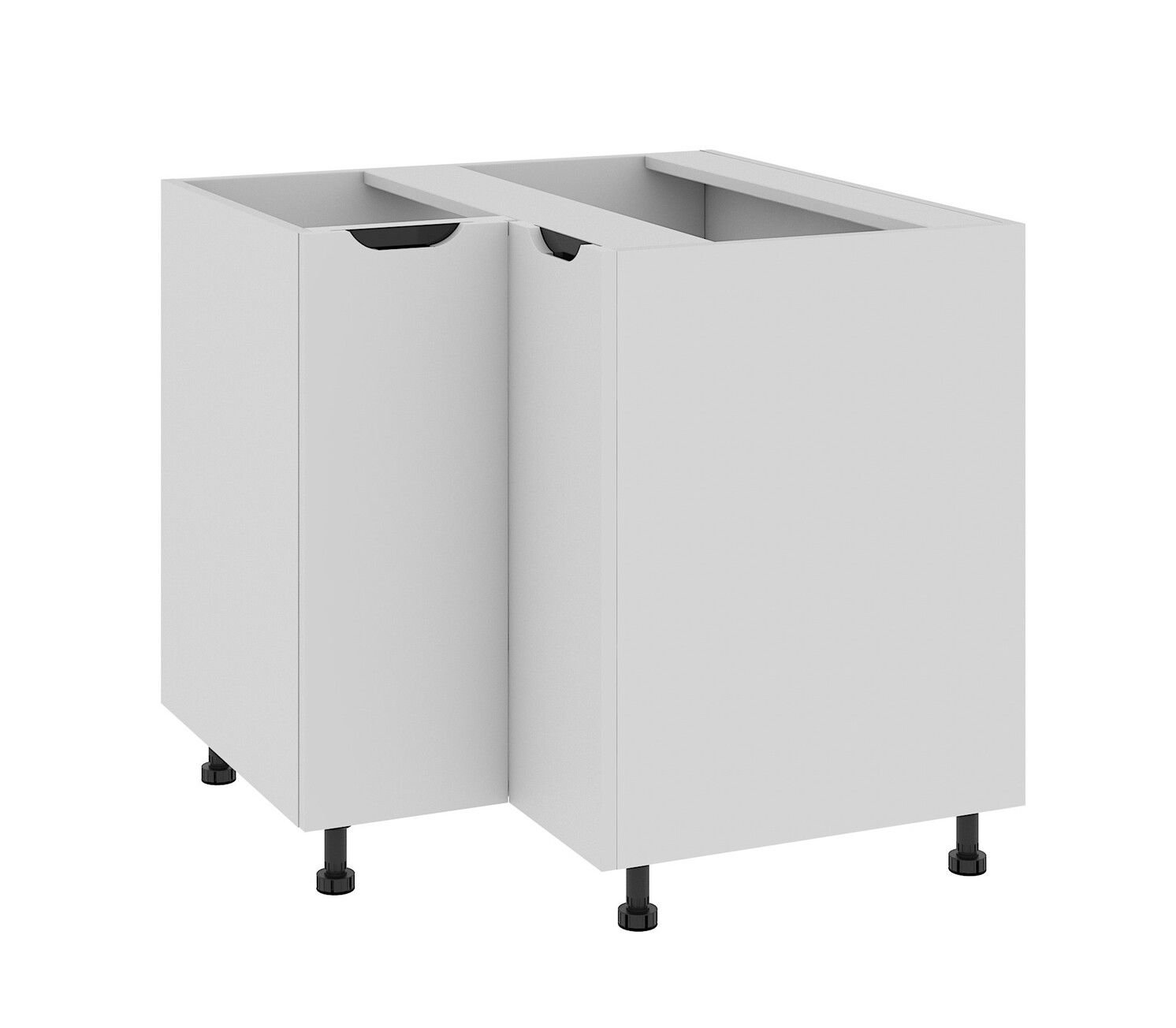 Szafka Dolna Narożna Capri Lewa 80-90X82 Cm Mdf Folia Biały Mat Cichy Domyk Blum