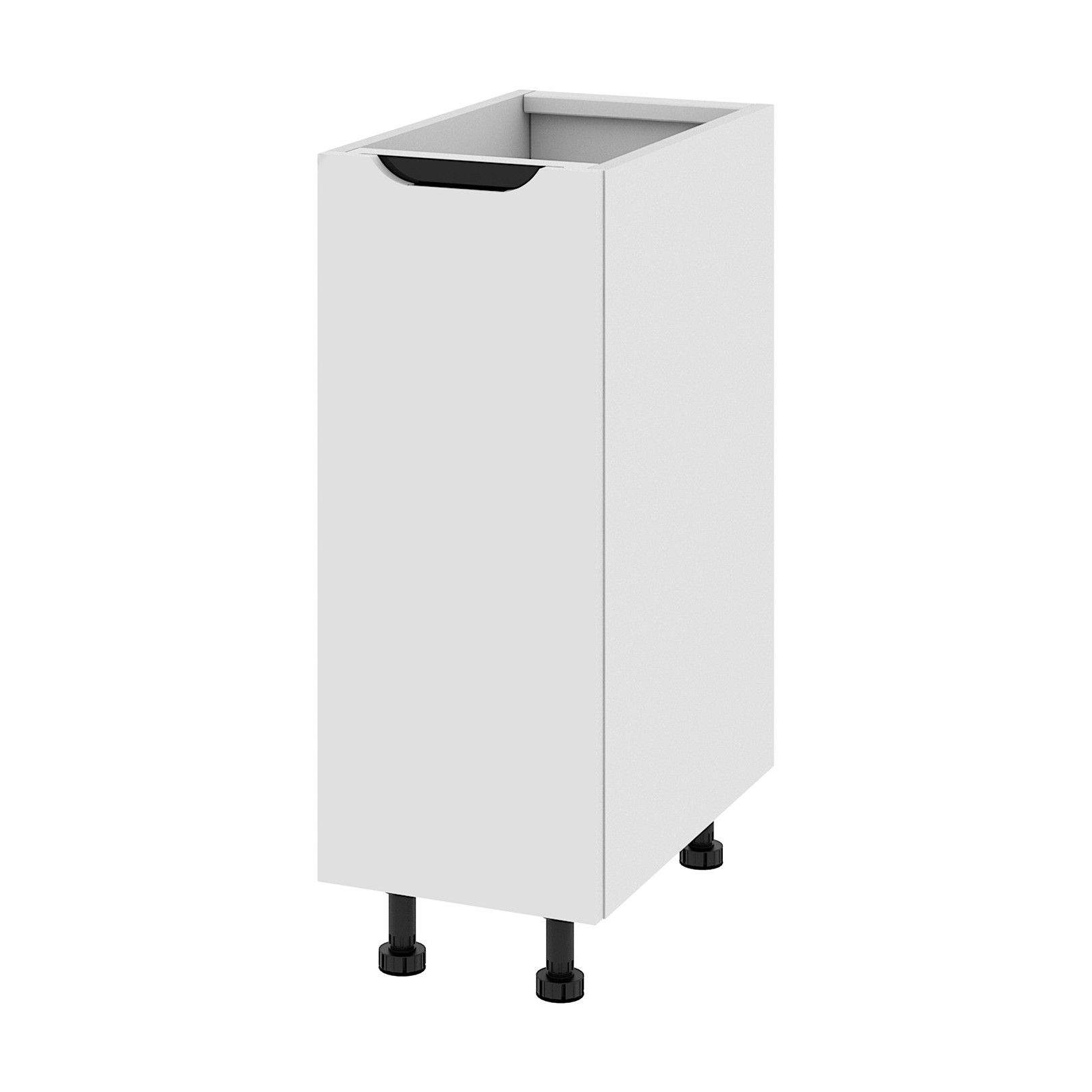 Szafka Dolna Capri Prawa 30X82 Cm Mdf Folia Biały Mat Cichy Domyk Blum