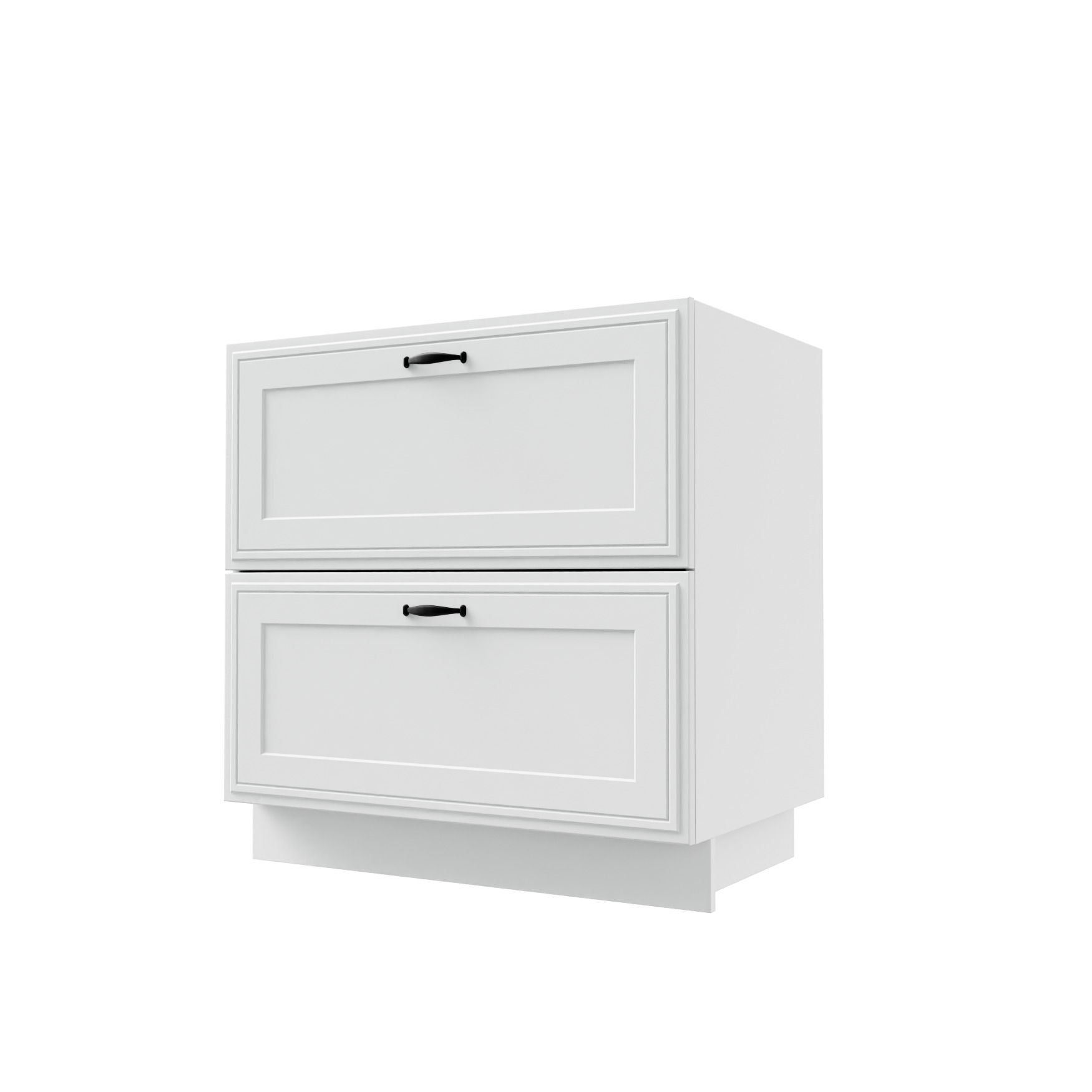 Szafka Dolna Trento 2 Szuflady 80X82 Cm Mdf Folia Biały Mat Hettich