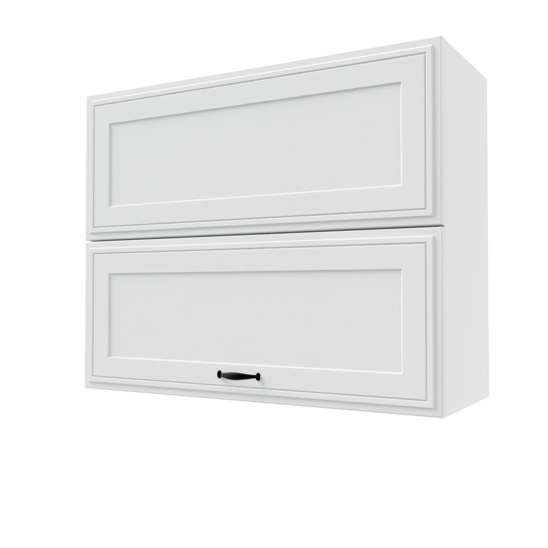 Szafka Wisząca 2D 90X72 Cm Mdf Folia Biały Mat Cichy Domyk Podnośnik Aventos