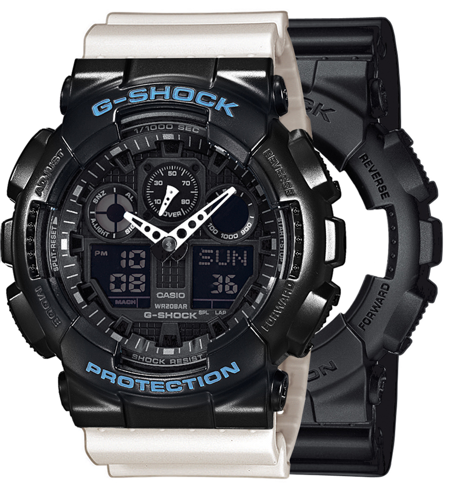Zegarek G-SHOCK SET GA-100-1A1ER + BEZEL 10514393 + PASEK 10395227  -