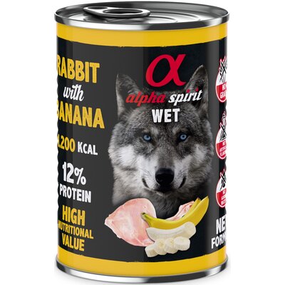 ALPHA SPIRIT KRÓLIK Z BANANEM 400g