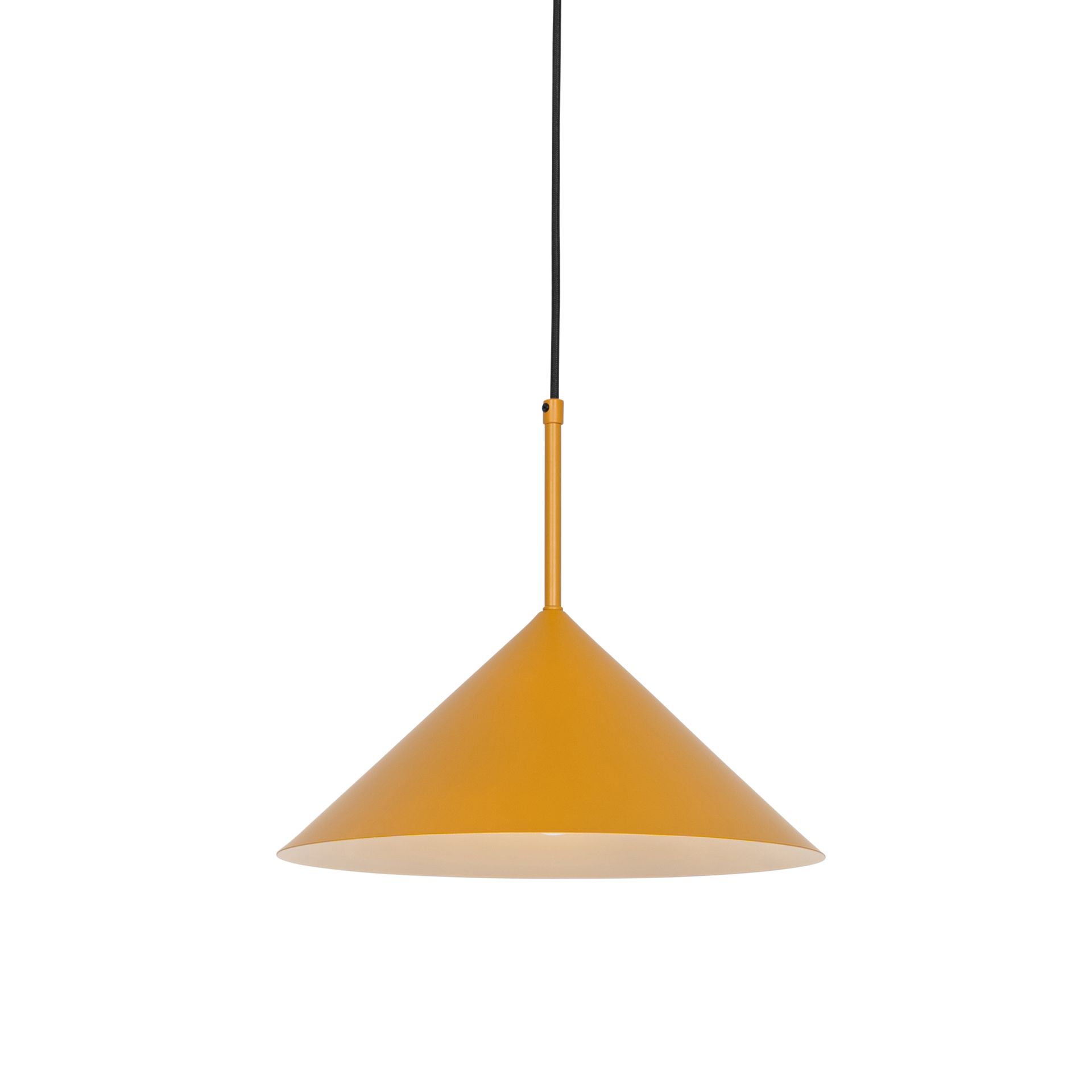 QAZQA Designerska lampa wisząca żółta - Triangolo