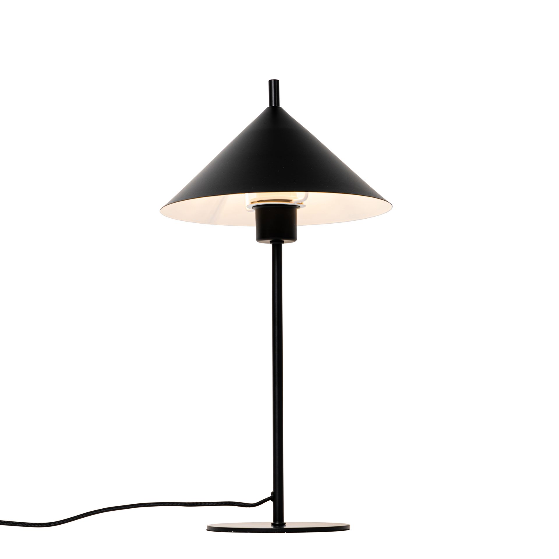 QAZQA Designerska lampa stołowa czarna - Triangolo