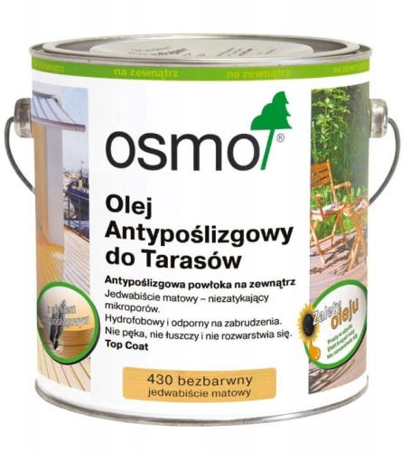 Фото - Лаки й лазурі OSMO Olej tarasowy antypoślizgowy  430 bezbarwny 2,5L 