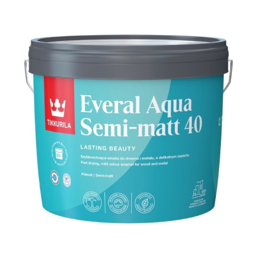 Emalia Tikkurila Everal Aqua Semi Matt 40 Baza C 0,9L