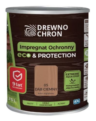 Impregnat Drewnochron Eco&Protect dąb ciemny 4,5L