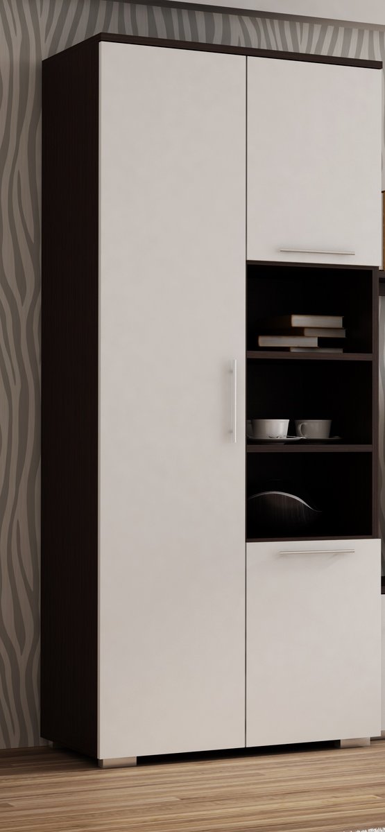 Szafa PER LA VITA Apollo, wenge-biały, 80x190x50 cm