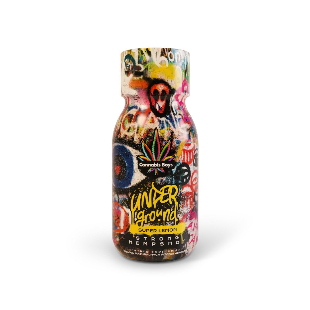 Konopny Buch, Suplement diety Hemp Shot Strong Underground cytryna-ananas 600 mg FS, 100 ml