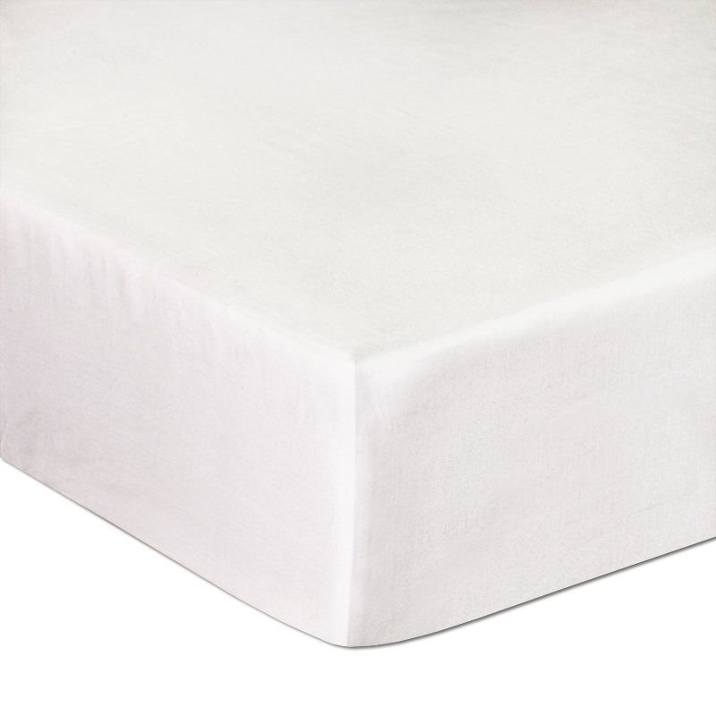 Prześcieradło satynowe z gumką 120x200 białe 603