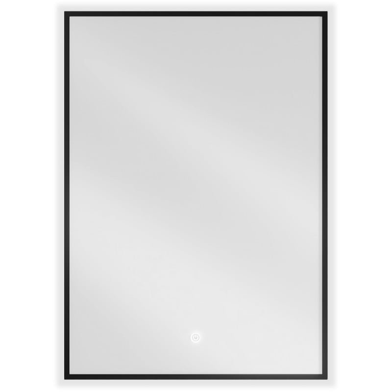 Mexen Erma lustro łazienkowe podświetlane 50 x 70 cm, LED 6000K, antypara, czarna rama