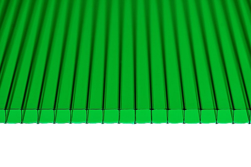 Poliwęglan komorowy 500x700 zielony 6 mm