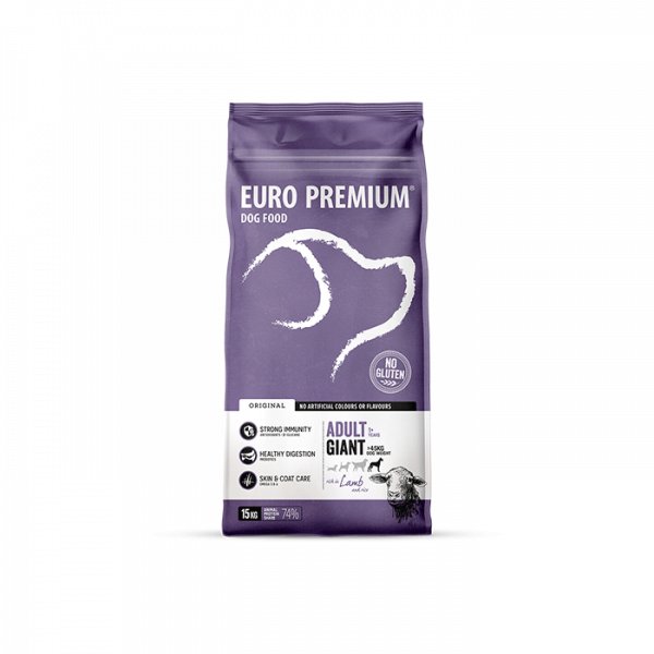 Euro Premium Sucha Karma Dla Psa Jagnięcina Ryż 15Kg Wielkich Olbrzymich Ras
