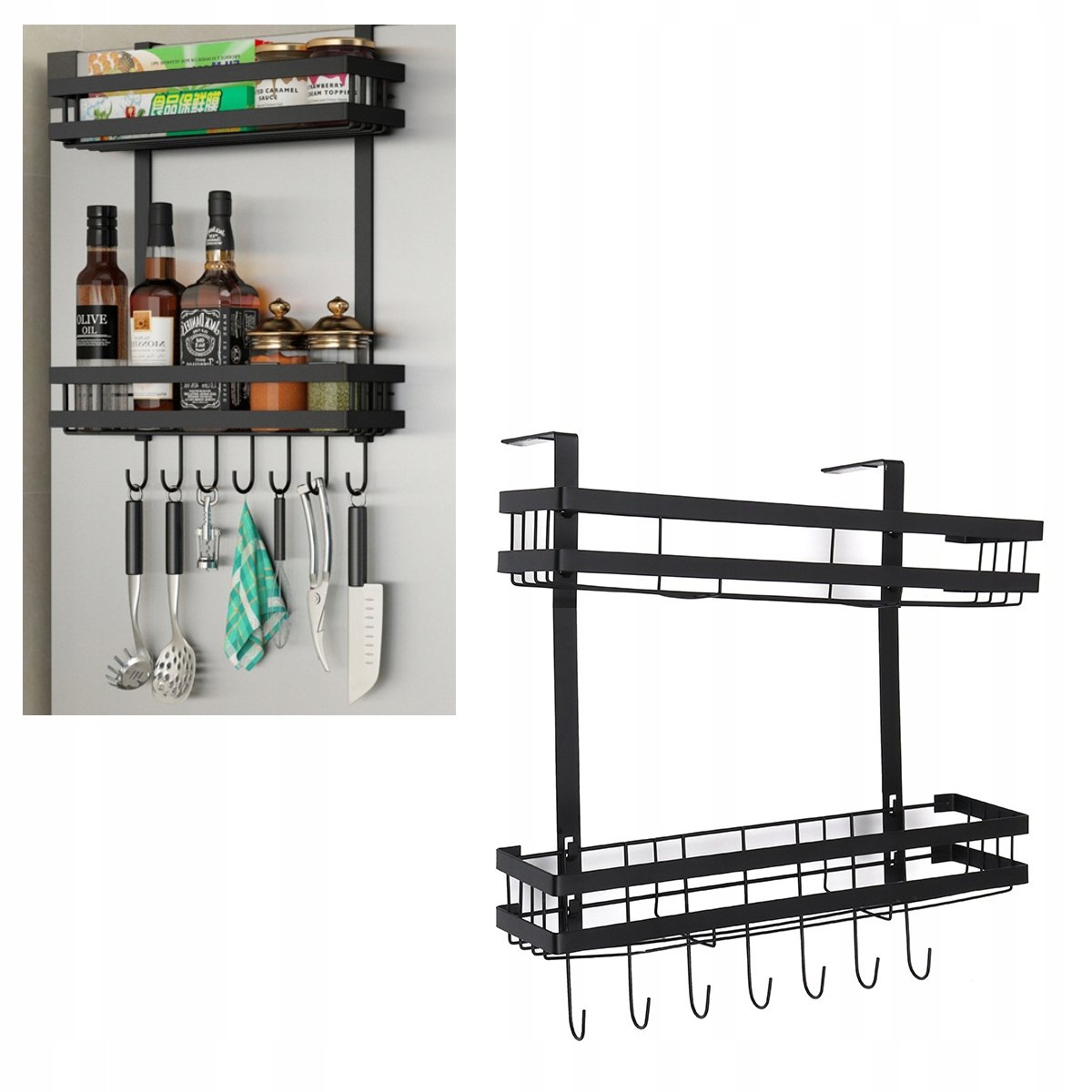 KUCHENNY UCHWYT Organizer na SZAFKĘ PÓŁKA 2poziomy