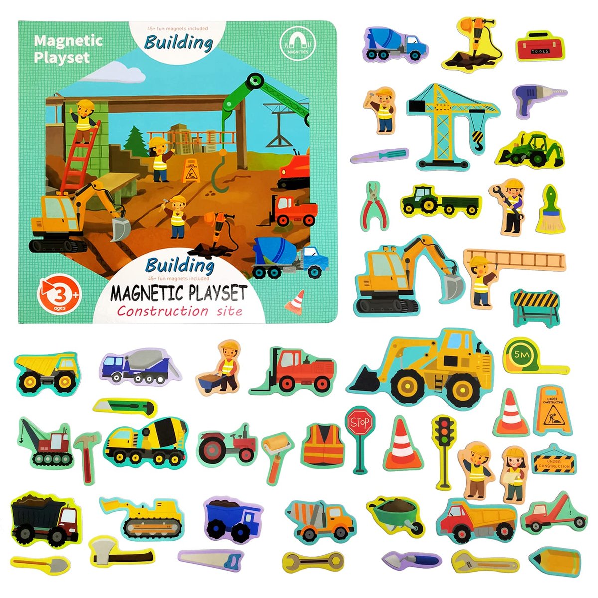 Książeczka Puzzle Magnetyczne Układanka Budowa