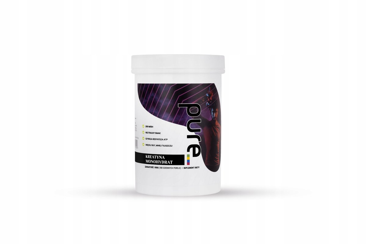 Pure Kreatyna Monohydrat 500G 100 Porcji 200Mesh