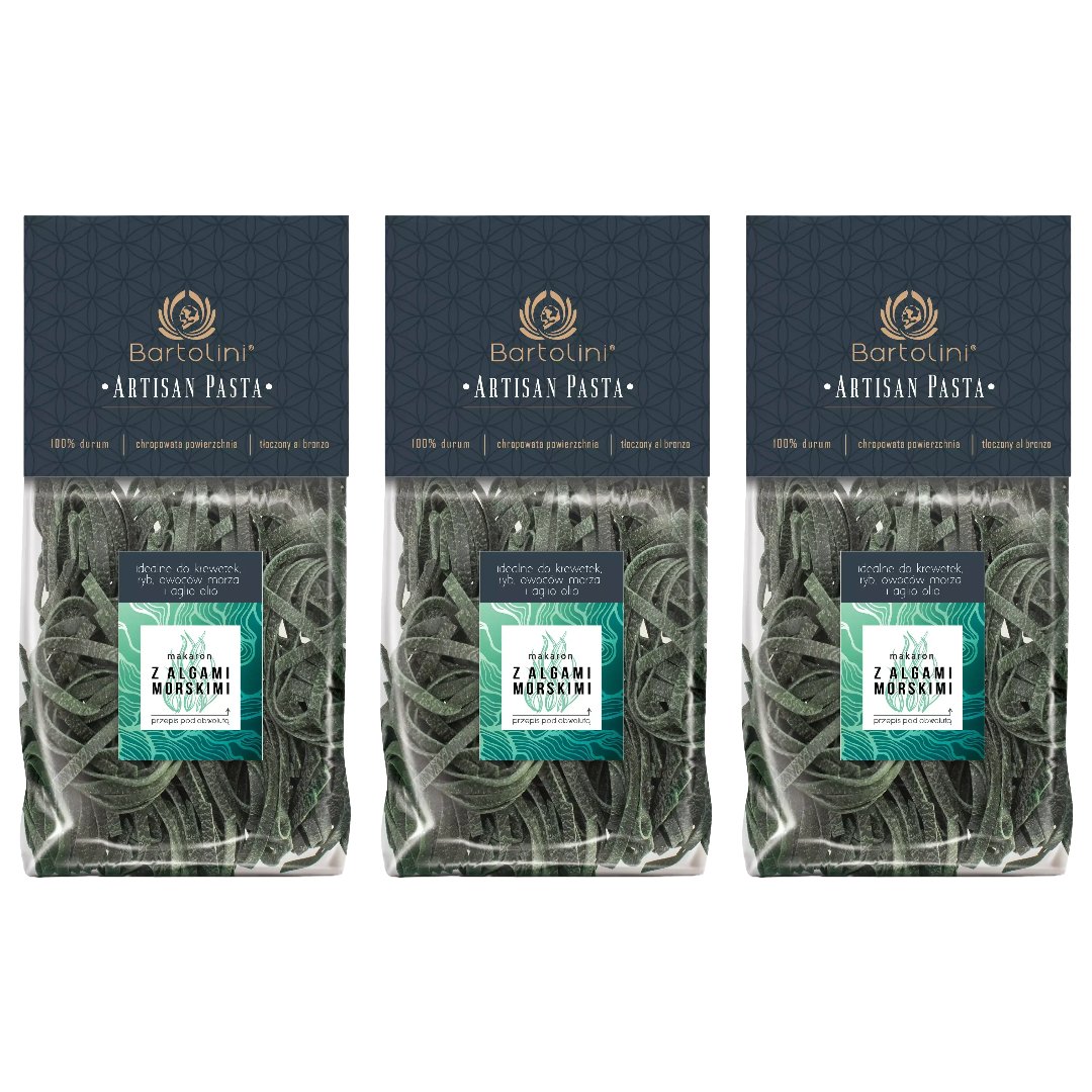 Zestaw 3 x Makaron Gniazda ALGI Morskie Bartolini