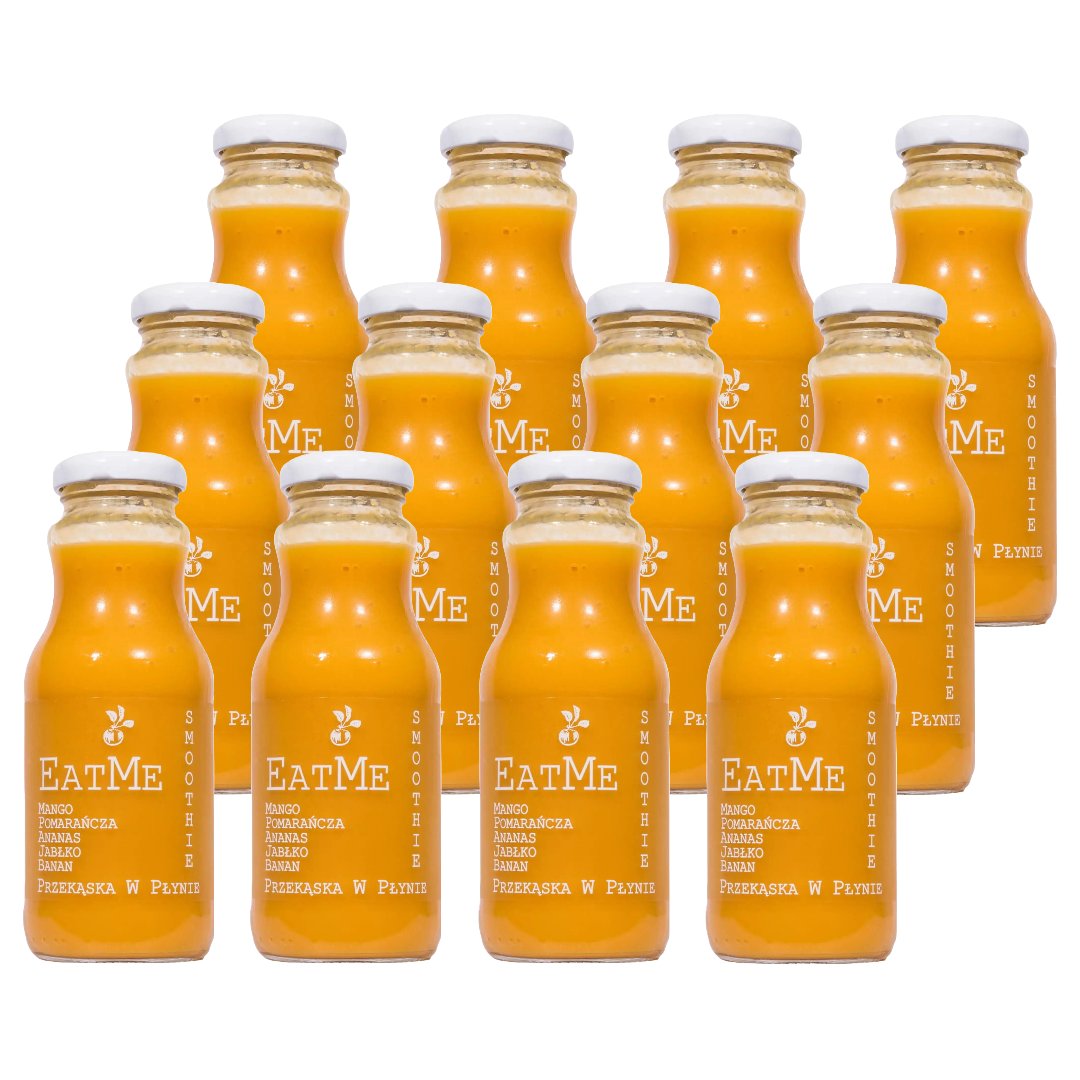 12x Smoothie mango pomarańcza ananas jabłko banan EATME NFC