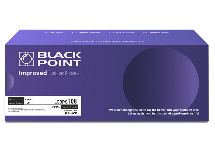 BLACK POINT LCBPCT08 zamiennik CANON T08 (black)