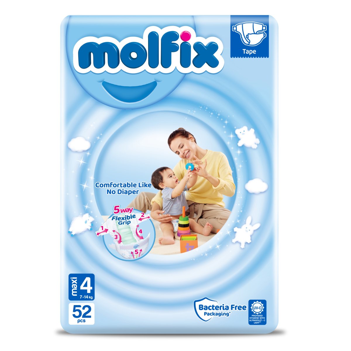 MOLFIX PIELUSZKI MAXI 4 (7-14 KG) 52 SZT. BIG