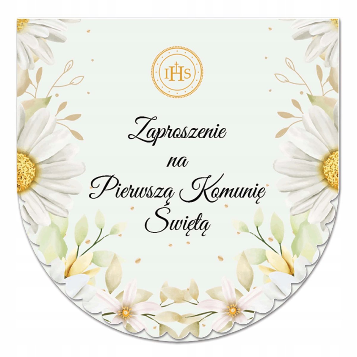 ZAPROSZENIE KOMUNIA ŚWIĘTA+KOPERTA FALBANA12szt Y7