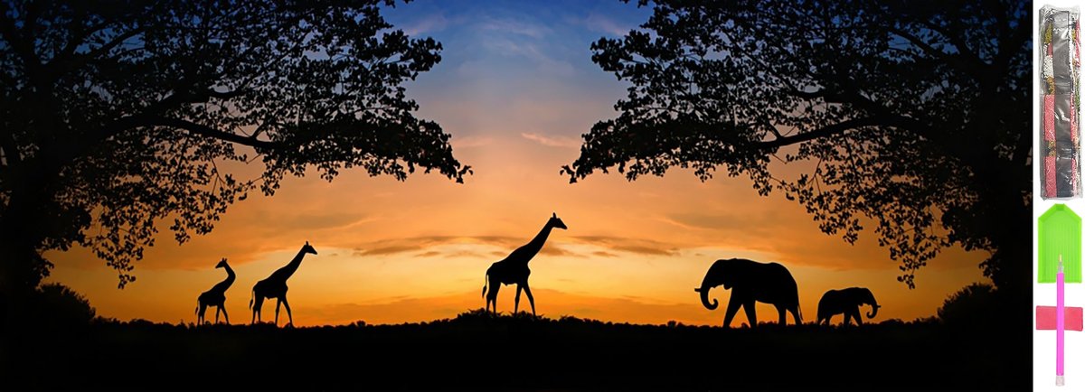 HAFT DIAMENTOWY 5D Zestaw Obraz MOZAIKA 50*100cm