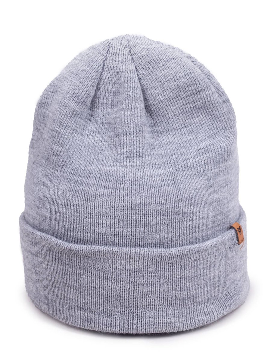 Czapka zimowa chłopięca szara wywinięta z logo 54-56 YOCLUB