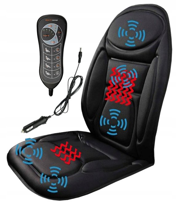 Mata grzewcza masująca na fotel samochodowy 24V