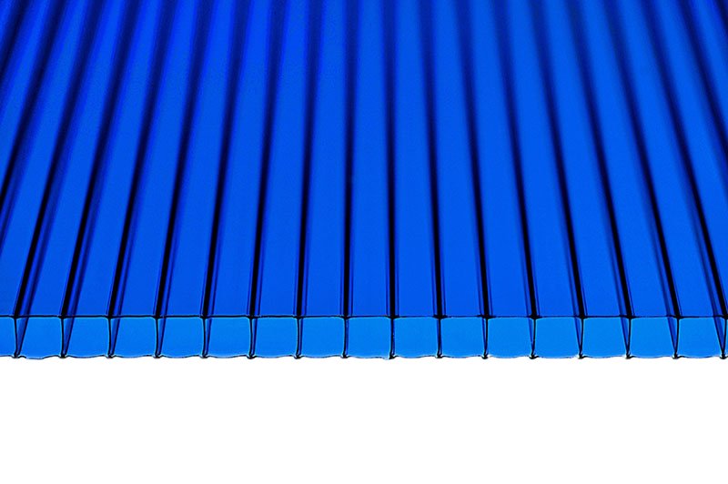 Poliwęglan komorowy 500x700 niebieski 8 mm