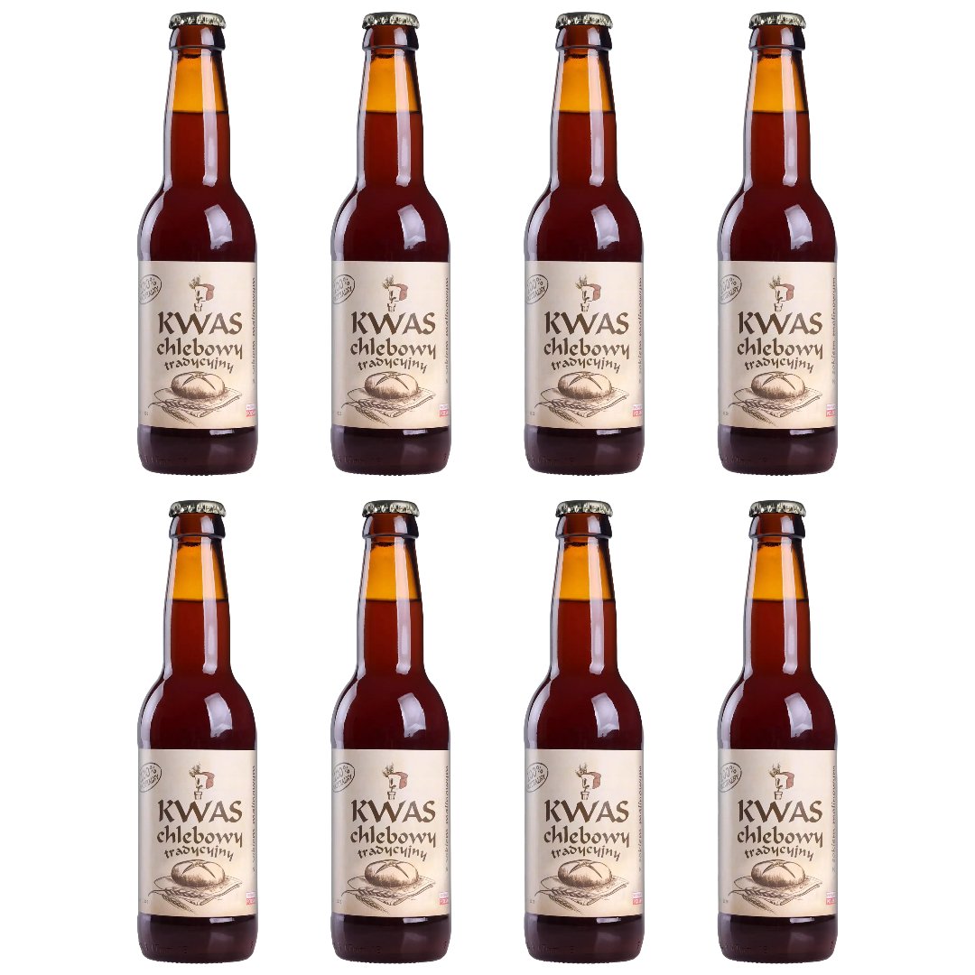 Zestaw 8 x NATURALNY kwas chlebowy tradycyjny 330ml Eko Natura Bezglutenowy