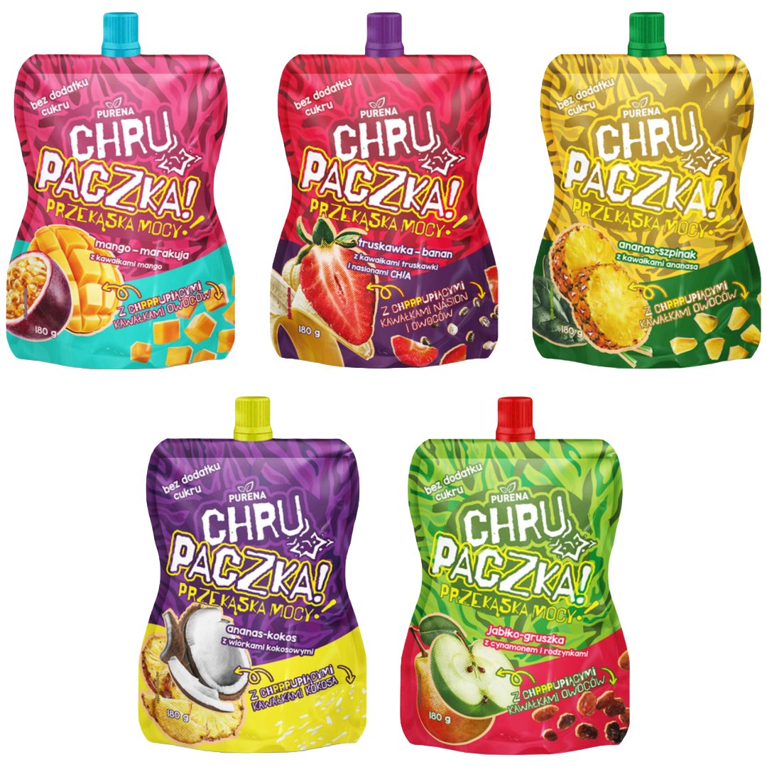Zestaw 5 x MUS Przecier Chrupaczka MIX Naturalny