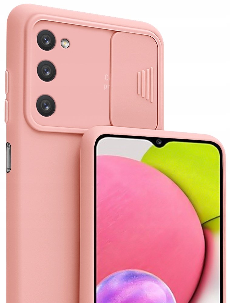 Etui SILICONE CamShield + Szkło do Samsung A03s