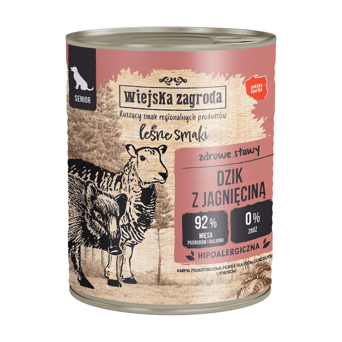 Karma Mokra Dla Psa (Senior) Wiejska Zagroda Leśne Smaki Dzik Z Jagnięciną 800 G