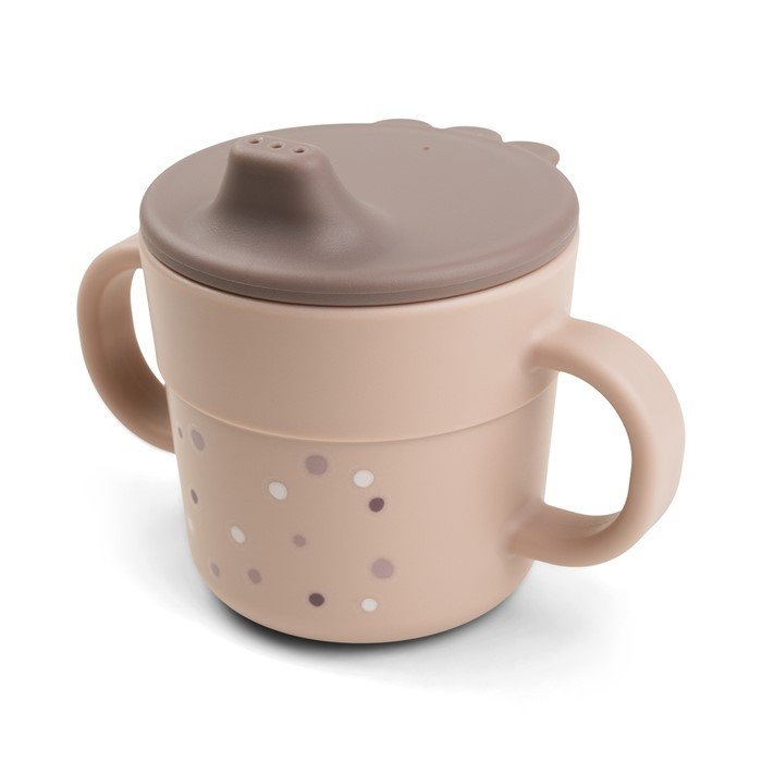 Done by Deer - Kubek z ustnikiem Foodie, Happy Dots Powder