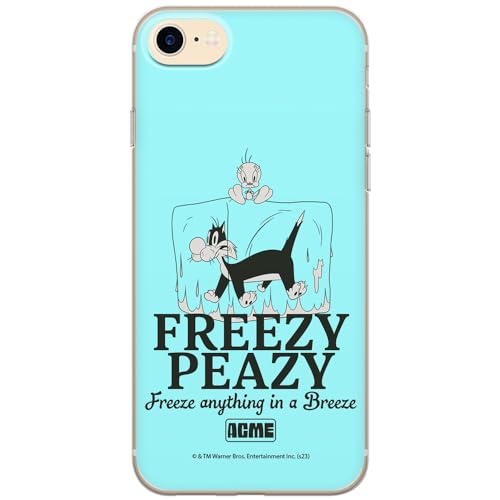 ERT GROUP etui na telefon Iphone 7/8/ SE 2/ SE 3, case oryginalny i oficjalnie licencjonowany przez Looney Tunes, wzór Sylvester & Tweety 005, optymalnie dopasowane, plecki z TPU