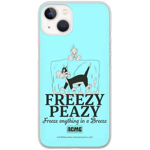 ERT GROUP etui na telefon Iphone 13 MINI, case oryginalny i oficjalnie licencjonowany przez Looney Tunes, wzór Sylvester & Tweety 005, optymalnie dopasowane, plecki z TPU