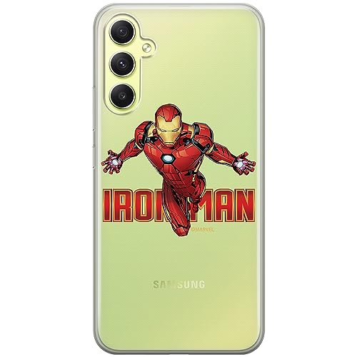 ERT GROUP etui na telefon Samsung A34 5G, case oryginalny i oficjalnie licencjonowany przez Marvel, wzór Iron Man 030, optymalnie dopasowane, plecki z TPU częściowo przeźroczyste