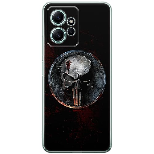 ERT GROUP etui na telefon Xiaomi REDMI NOTE 12 4G, case oryginalny i oficjalnie licencjonowany przez Marvel, wzór Punisher 004, optymalnie dopasowane, plecki z TPU