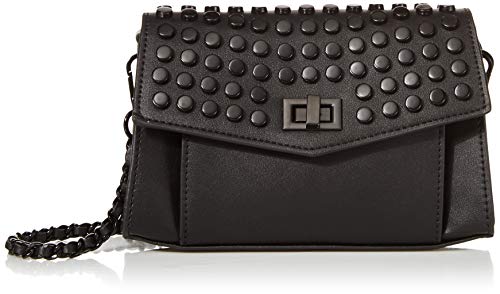 Steve Madden Damska torba z klapką Aidan, czarna, 20 cm dł. x 5 cm gł. x 10 cm wys