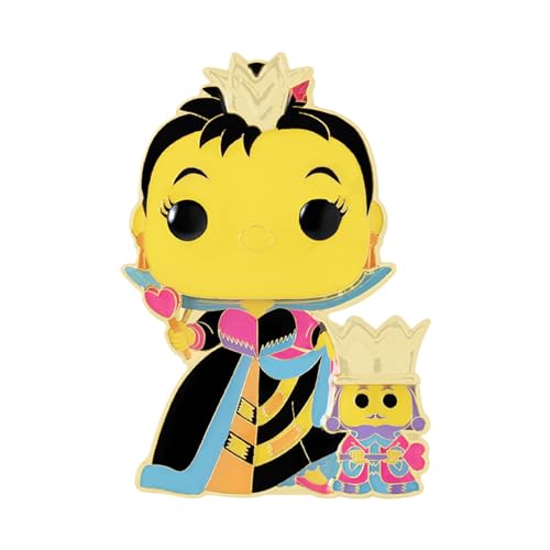 Loungefly POP! Duża emaliowana przypinka DISNEY ALICE: Queen Of Hearts and King - Alicja w Krainie Czarów emaliowane przypinki - urocza kolekcjonerska nowość broszka - do plecaków i toreb - pomysł na